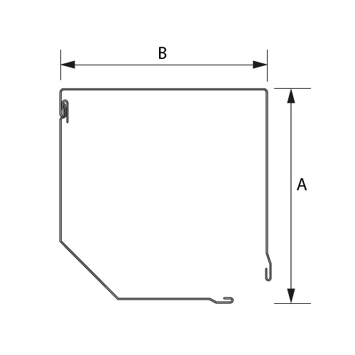eckige Kastenform - Bemaßungsprofil
