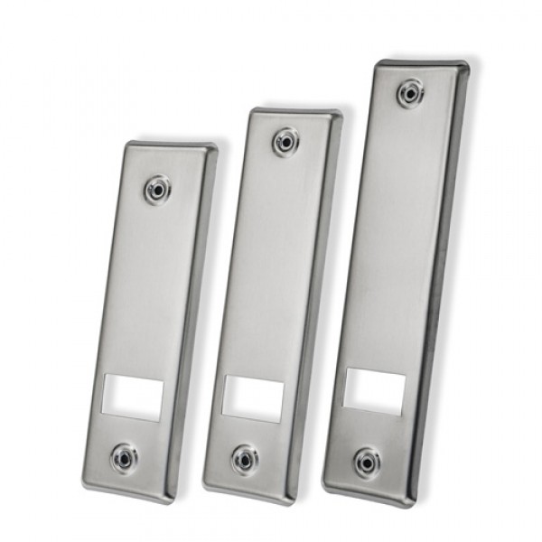 Metall Wicklerblenden Offen, mit Gurtausbau, Edelstahl gebürstet