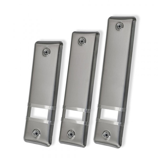 Metall-Wickelblenden offen, ohne Gurtausbau, Edelstahl