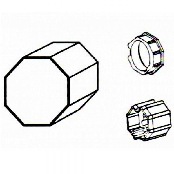 Adapterset Achtkantwelle SW 50
