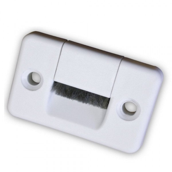 Gurtführung waagrecht mit Bürste, weiß