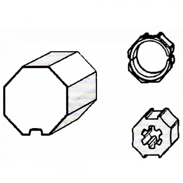 Adapterset 40 x 0,6 Achtkant, Innenfalz